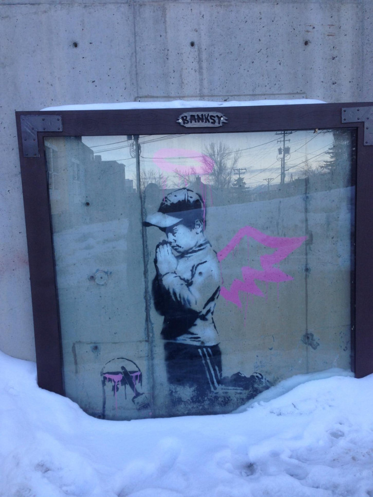 banksy park city vandalized